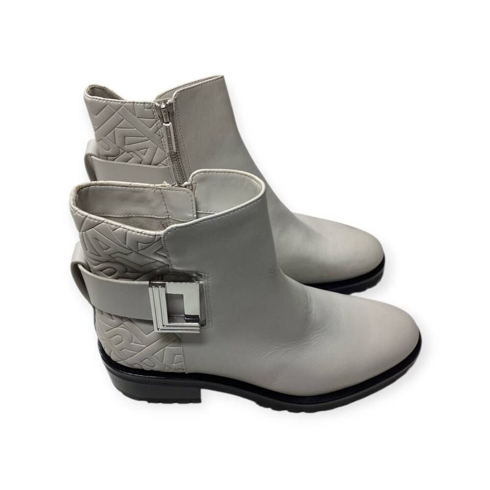 Karl Lagerfeld Paris Vara buckled zip ankle‎ booties size 8.5